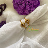 Premium AD Stone Toe Rings -String White-G7584